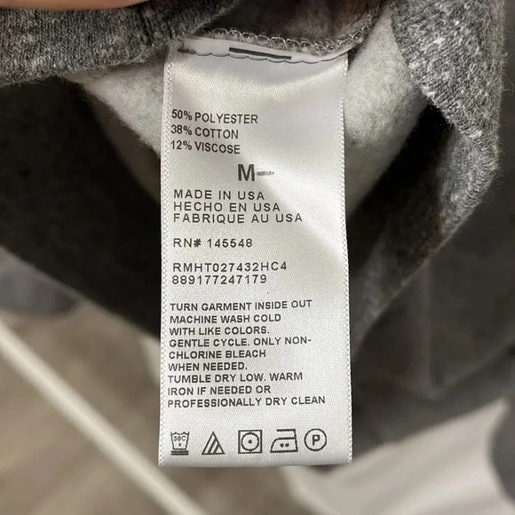 RACHEL ROY Cotton Sweatshirt Pearl Details Ruffled Wide Arms, Size M - Picture 6 of 7